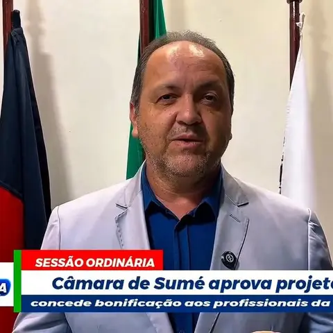 A Câmara Municipal de Sumé aprovou o Projeto de Lei, de autoria do Poder Executivo, que...