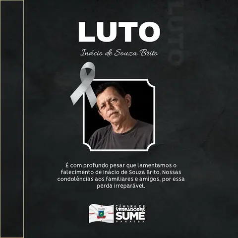 A Câmara Municipal de Sumé manifesta profundo pesar pelo falecimento de Inácio de Souza...