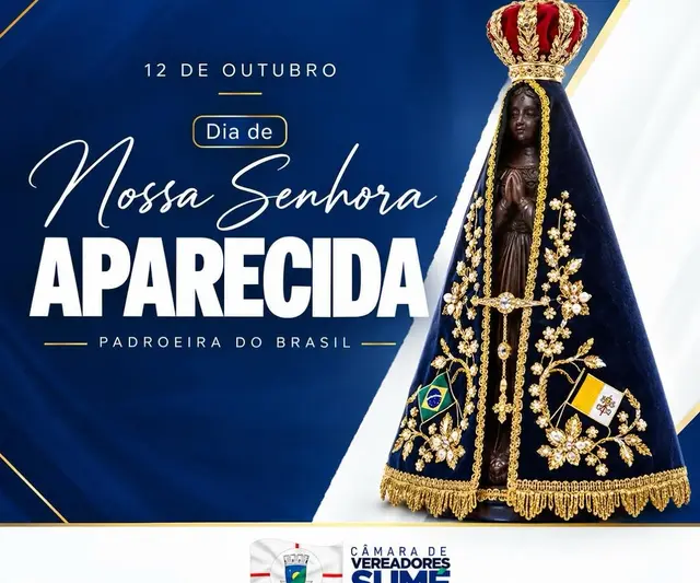 Câmara de Sumé saúda fiéis no Dia de Nossa Senhora Aparecida