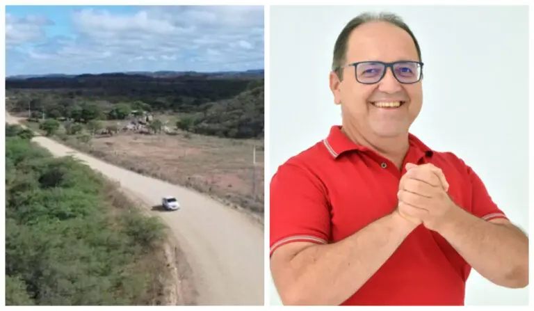 Presidente da Câmara de Sumé Jeffeson Menezes comemora lançamento do projeto de pavimentação da PB 210, que liga Sumé a São José dos Cordeiros