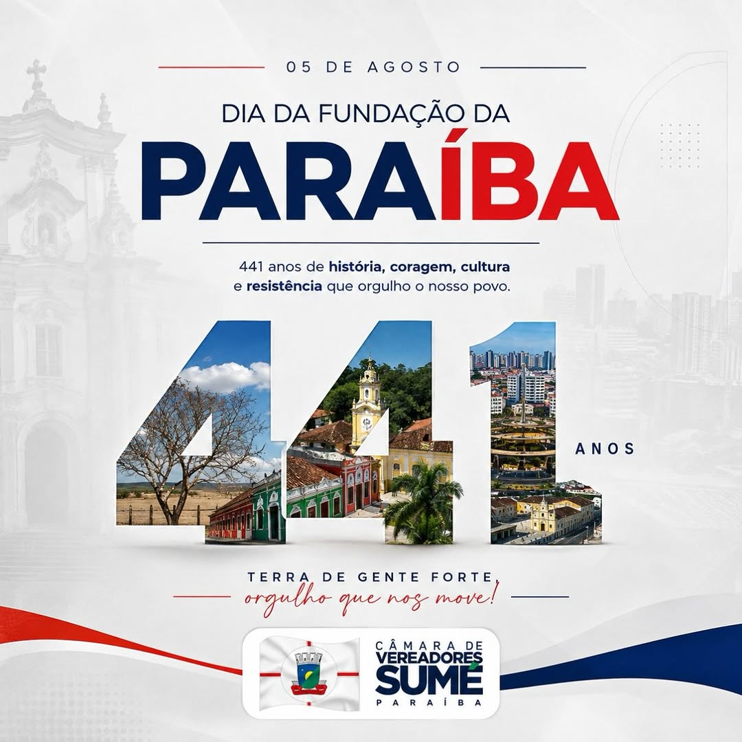Hoje celebramos os 441 anos da fundação da Paraíba, uma terra marcada pela coragem do s...