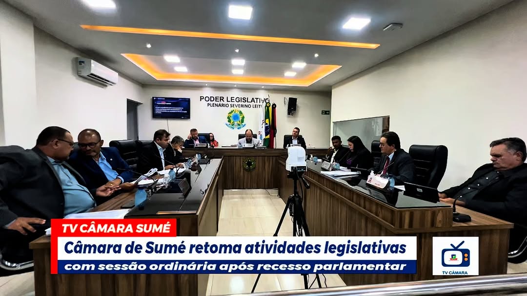 A Câmara Municipal de Sumé realizou, a primeira sessão ordinária após o recesso parlame...